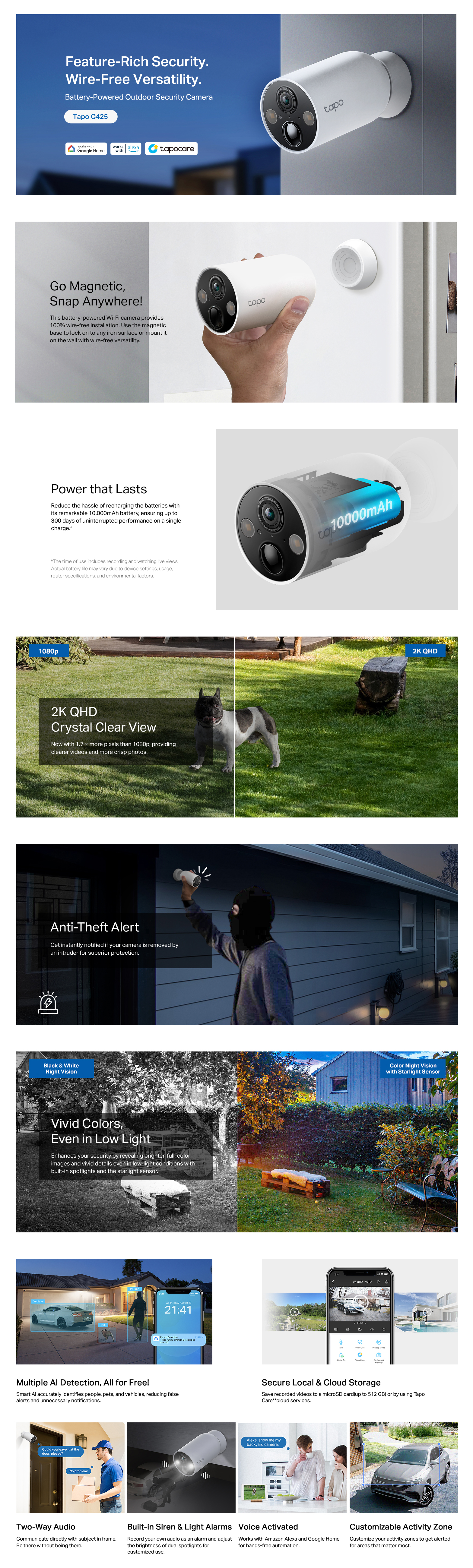 Tapo C425 Smart Wire-Free Security Camera