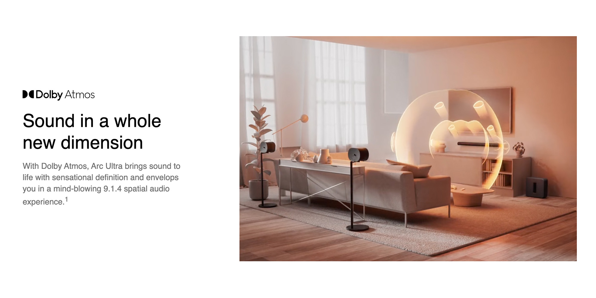 Arc Ultra - Premium Soundbar with Dolby Atmos and Voice Control - 9.1.4 Surround Sound for TV and Music - ARCG2UK1BLK Black