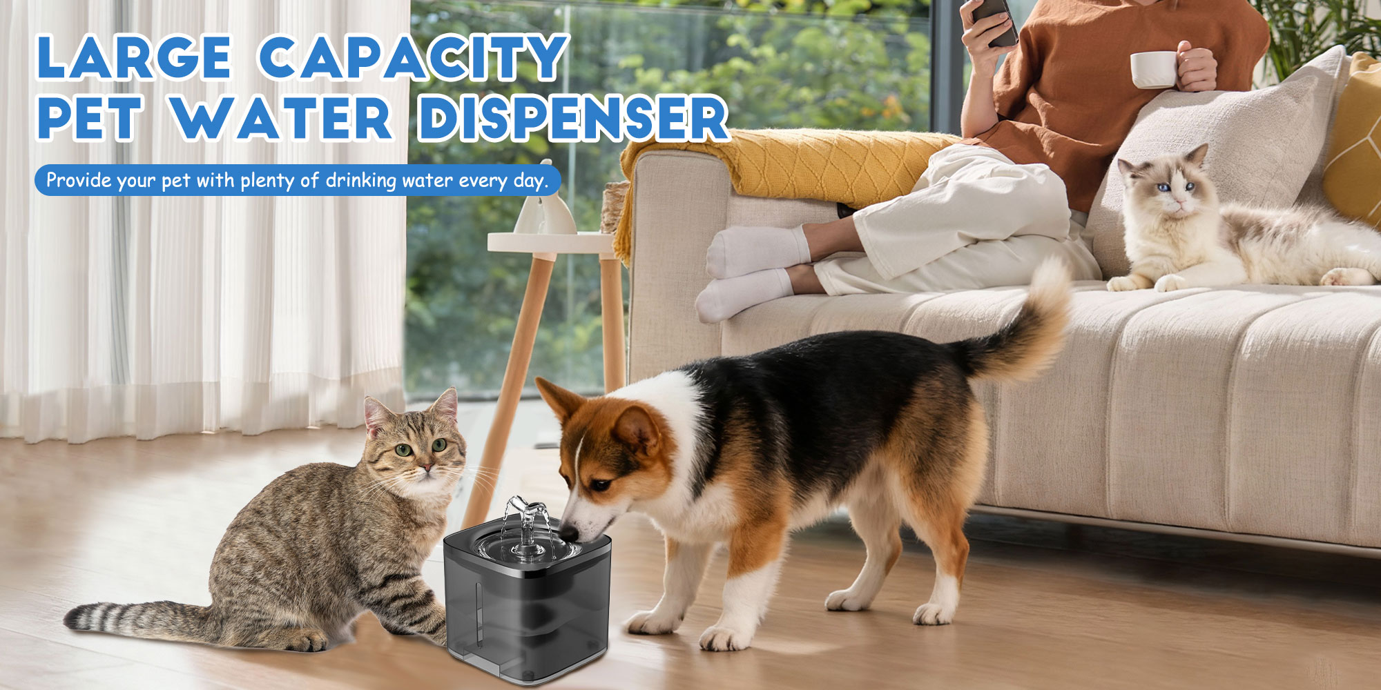 Pet Water Fountain Cat Water Fountain