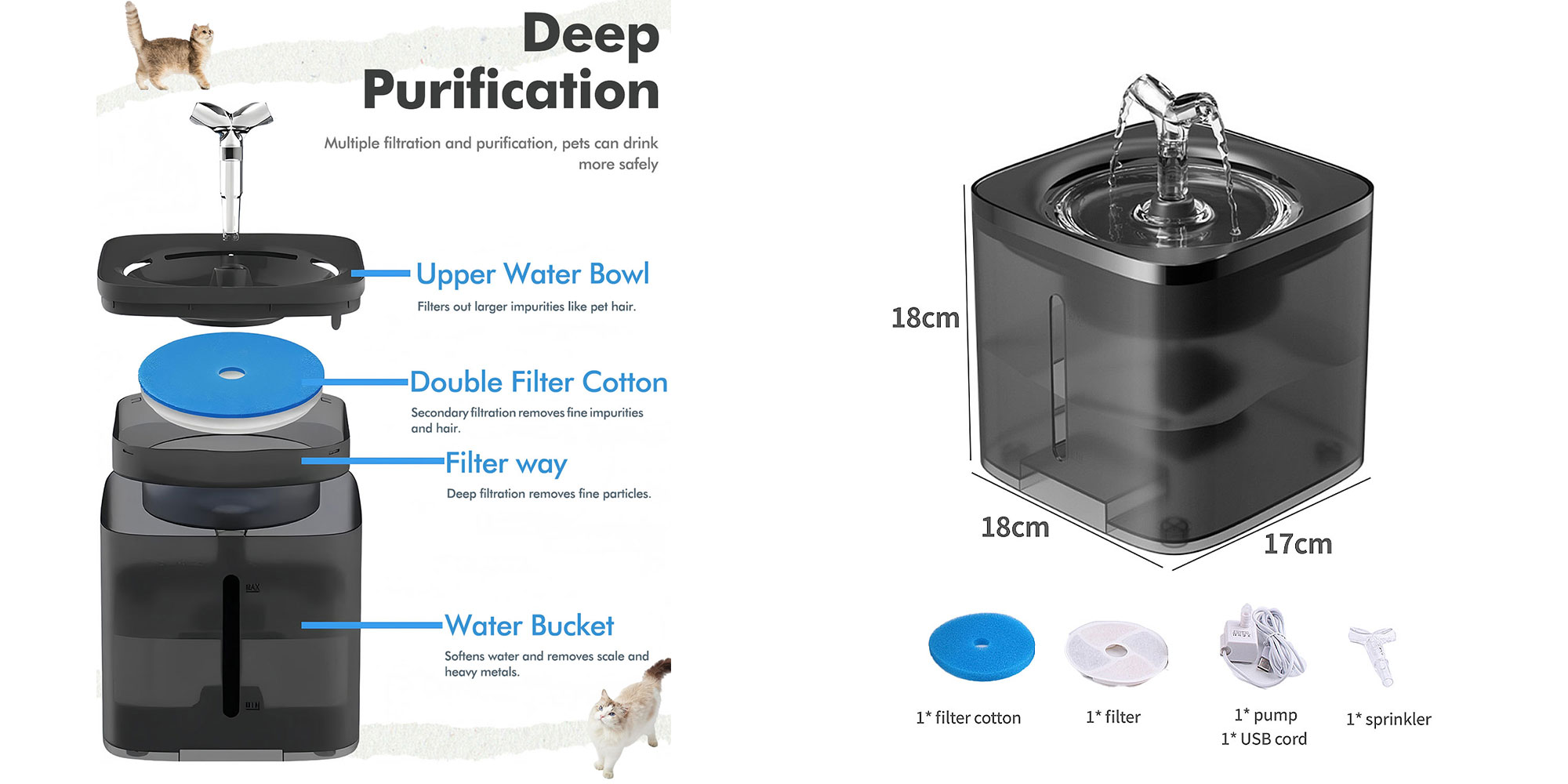 Pet Water Fountain Cat Water Fountain