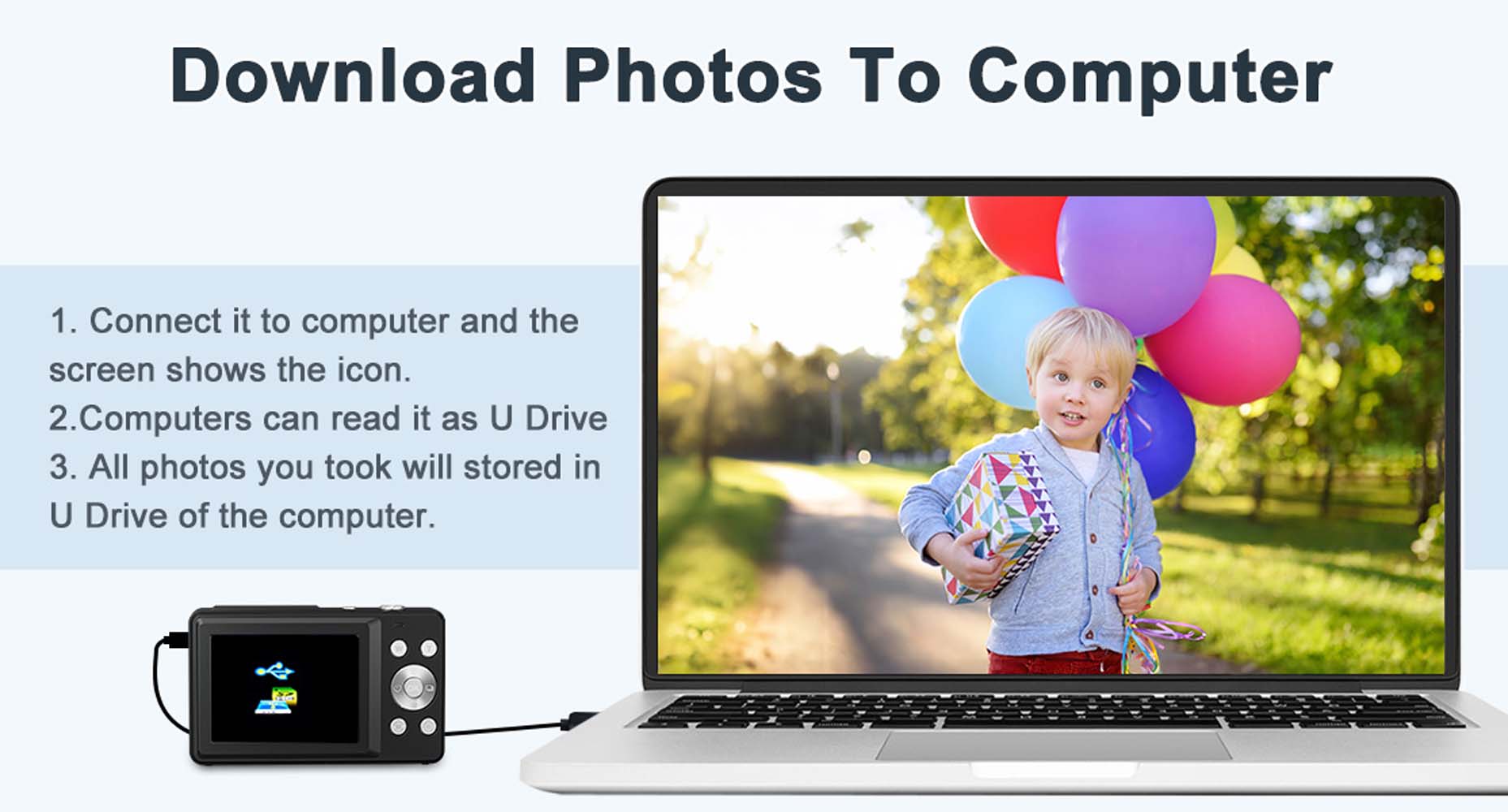 Digital Camera - 50 Megapixels HD, 4K Video Recording, 16x Optical Zoom, Anti-Shake Functionality, Perfect for Teenagers and Children, Includes 32GB SD Card