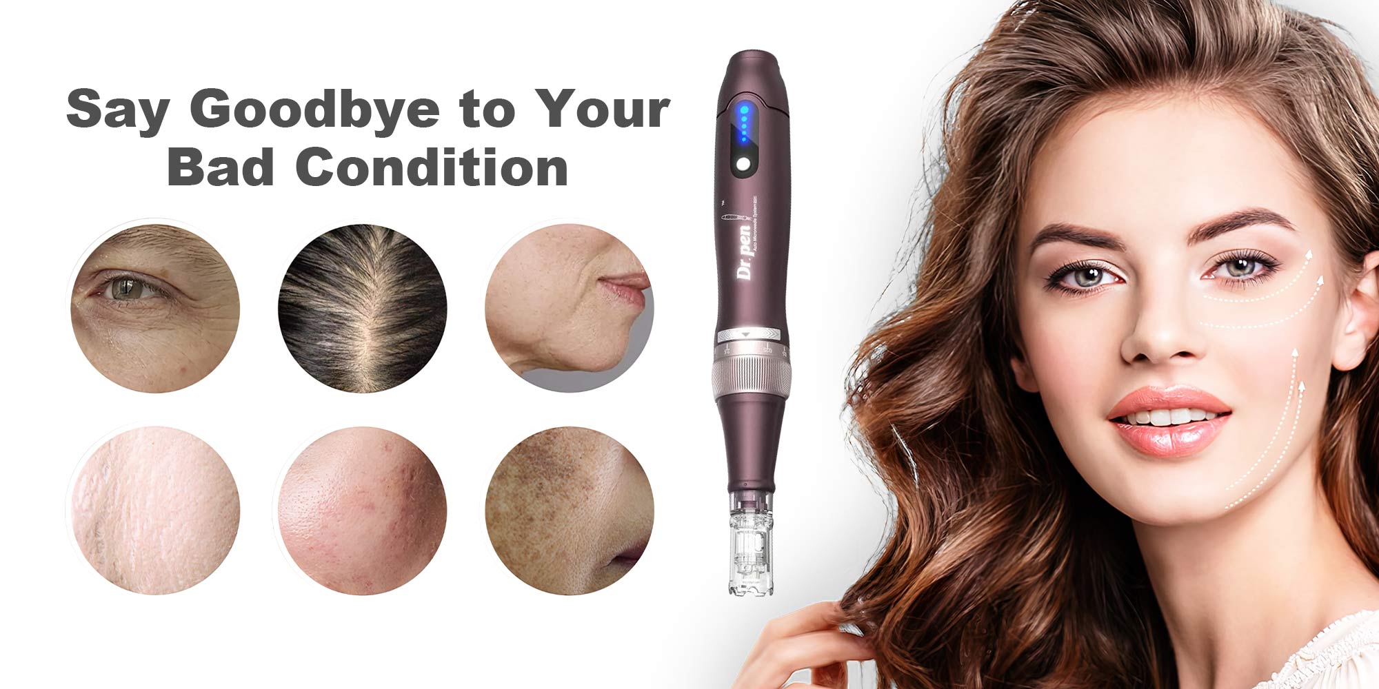 Dr. Pen Ultima A10 - Authentic Multi-Function Wireless Derma Beauty Pen - Trusty Skin Care Tool Kit for Fast Results