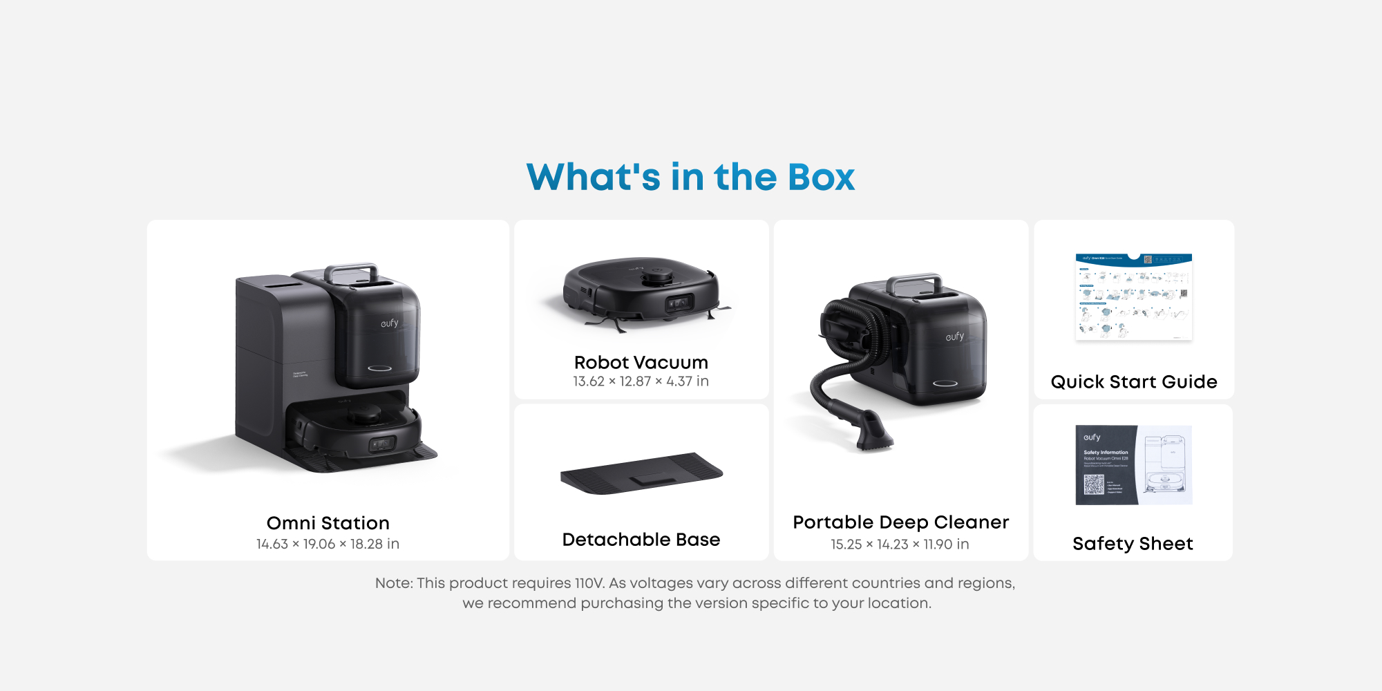 eufy Robot Vacuum Omni E28, HydroJet™ System, Portable Deep Cleaner, Turbo Suction, DuoSpiral™ Detangle Brushes, CornerRover™ Arm 40 W T2352V11 black