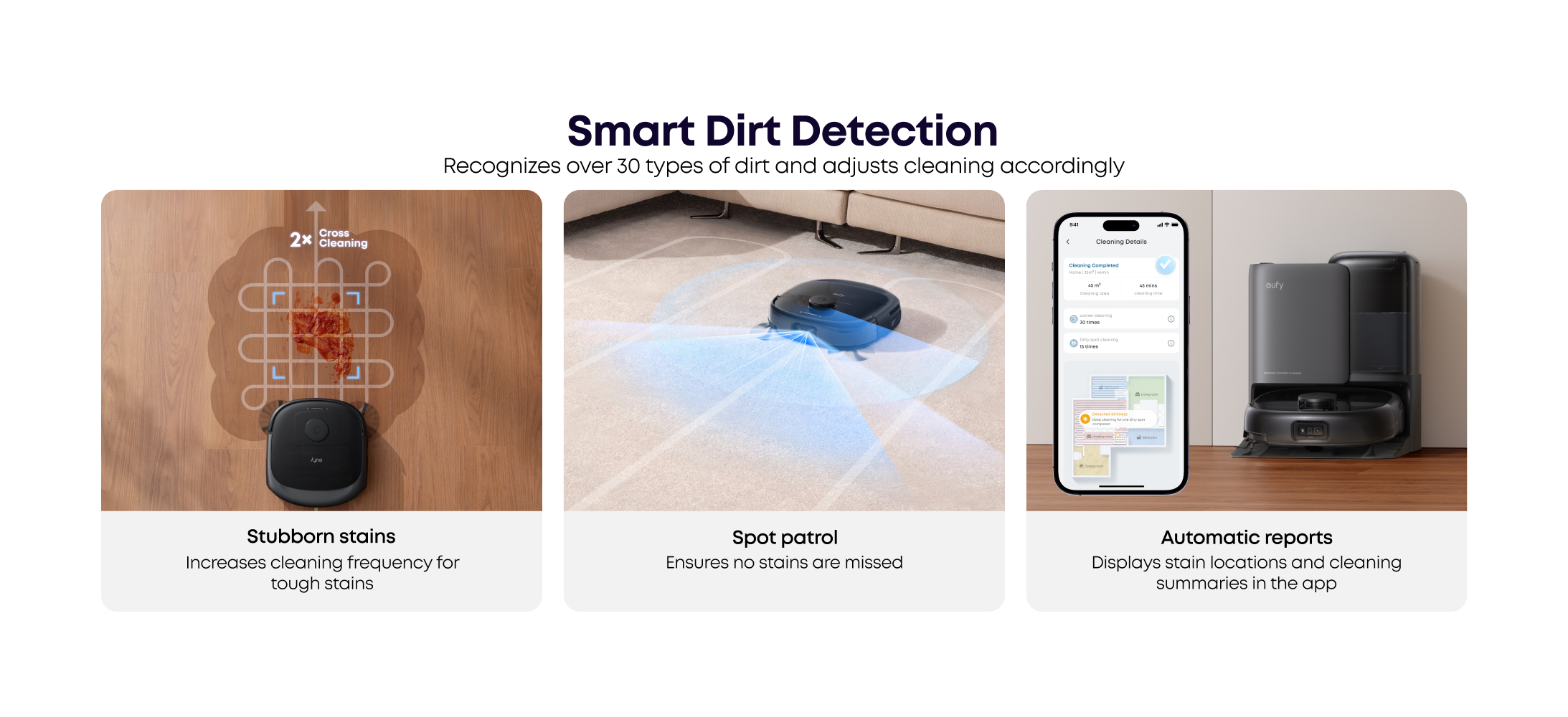 E25 Omni Robot Vacuum Cleaner with Mop, HydroJet System, 20,000 Pa Turbo Powerful Suction, Zero Tangling, Corner-to-Edge Deep Cleaning and Mop Lifting, with Auto All-In-One Station 60 W T2353 Black