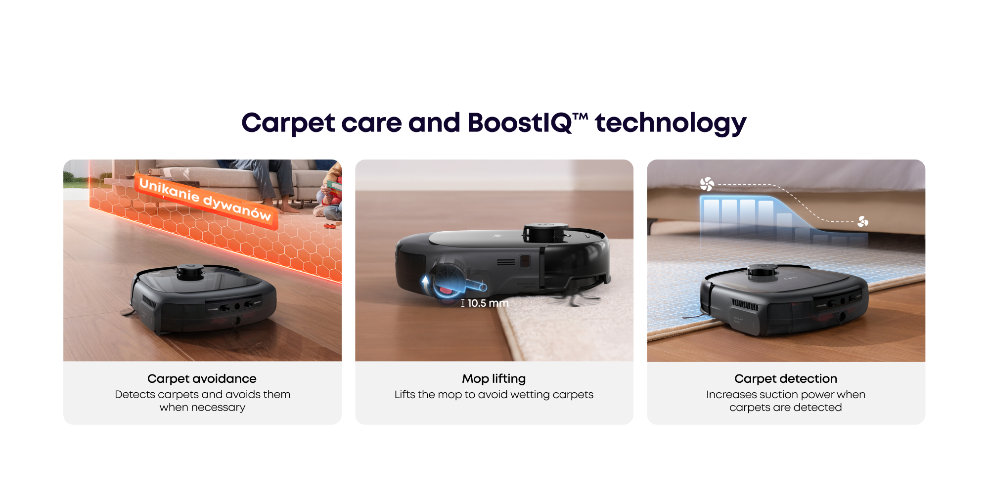 E25 Omni Robot Vacuum Cleaner with Mop, HydroJet System, 20,000 Pa Turbo Powerful Suction, Zero Tangling, Corner-to-Edge Deep Cleaning and Mop Lifting, with Auto All-In-One Station 60 W T2353 Black