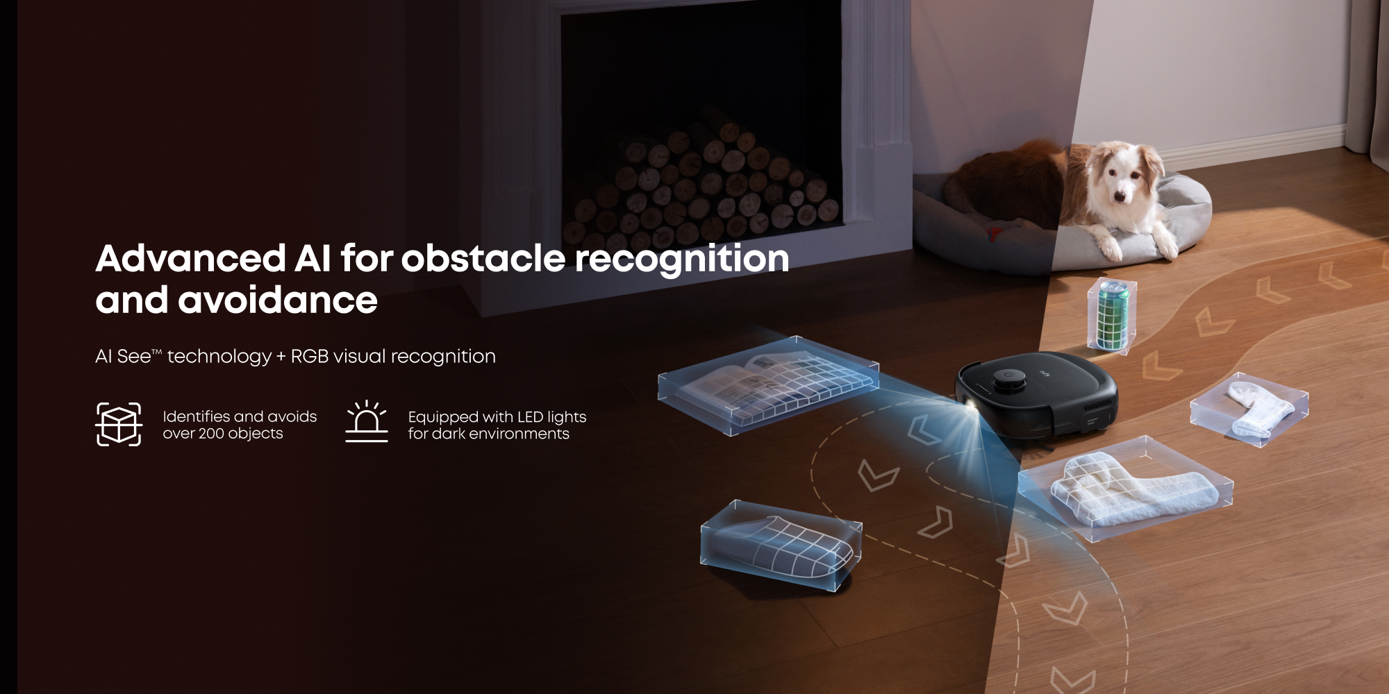 E25 Omni Robot Vacuum Cleaner with Mop, HydroJet System, 20,000 Pa Turbo Powerful Suction, Zero Tangling, Corner-to-Edge Deep Cleaning and Mop Lifting, with Auto All-In-One Station 60 W T2353 Black