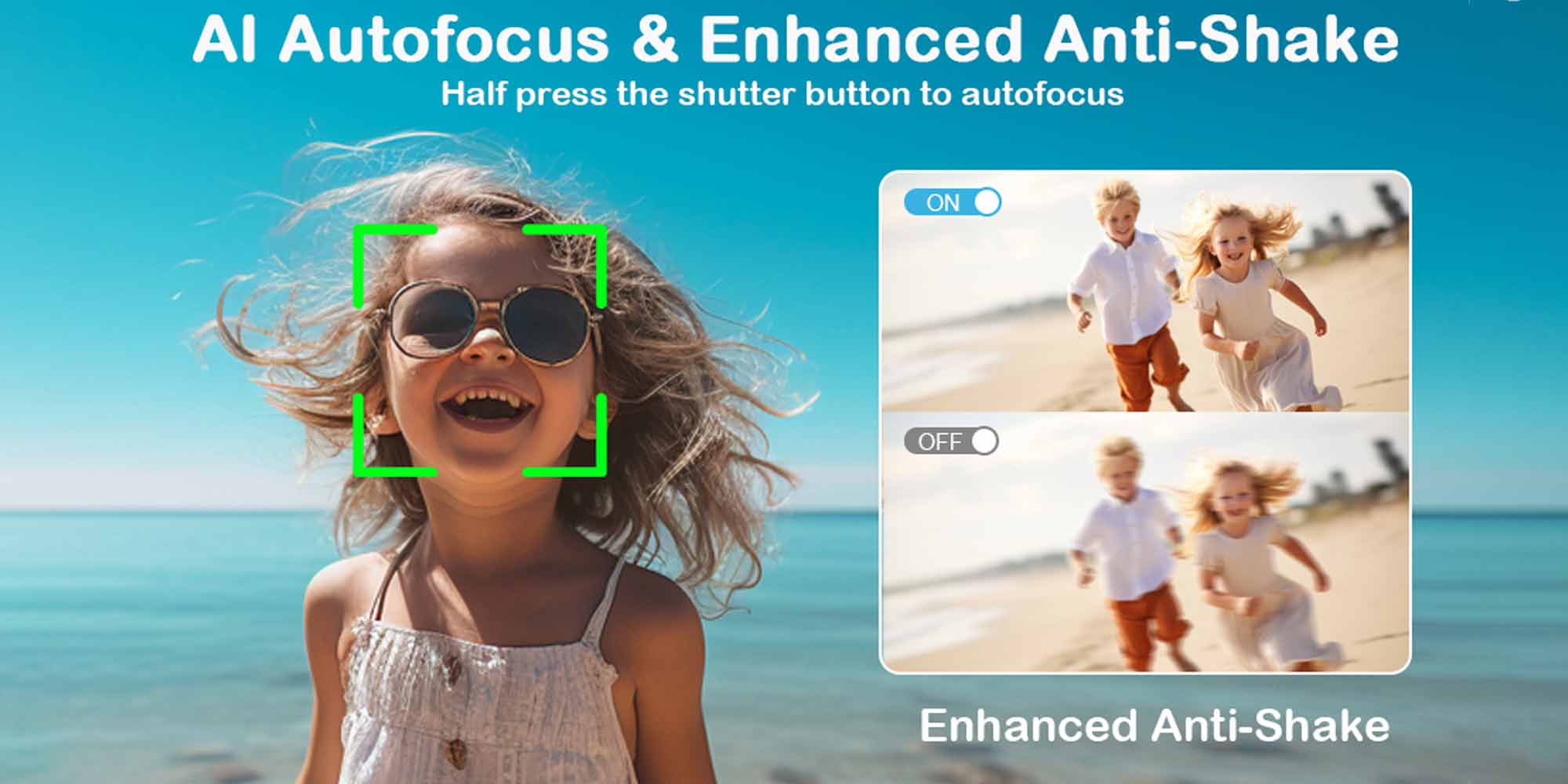 4K Digital Camera | Anti-Shake Camcorder | 16x Optical Zoom | 1080P HD Video | 32GB TF Card | Portable Black Point-and-Shoot Camera