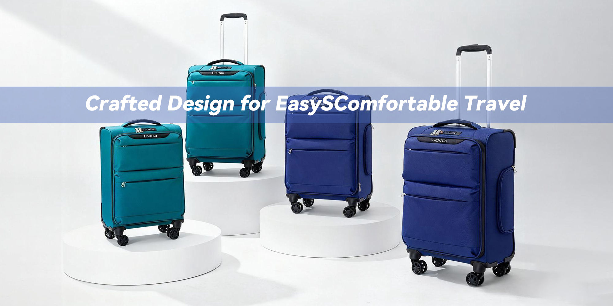 6947 cabin size Suitcase carry on Suitcase soft spinner luggage 20inch with TSA lock waterproof zipper travel case Navy color ultra-light case