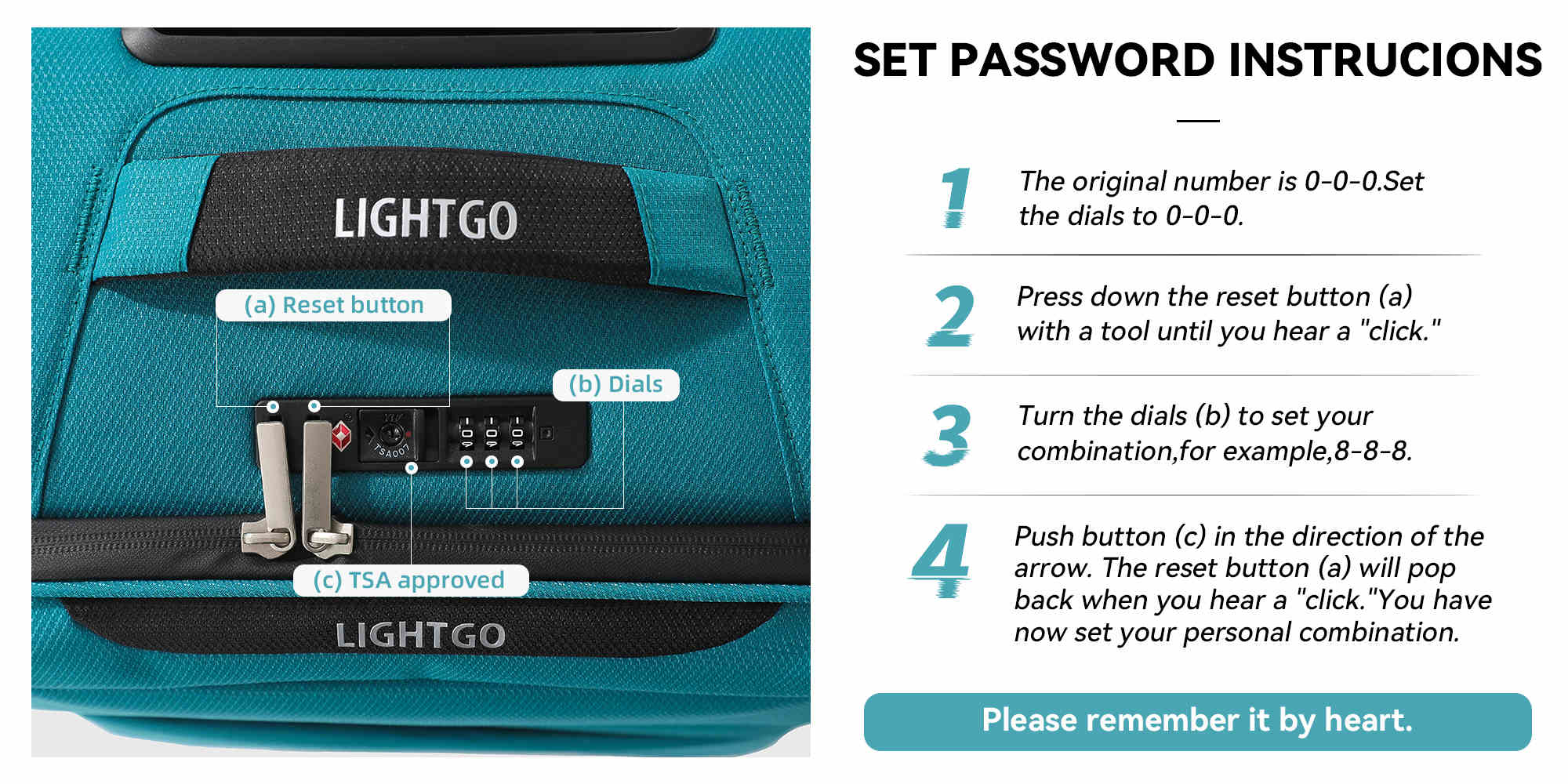 6947 middle size Suitcase check in Suitcase soft spinner luggage 24inch with TSA lock waterproof zipper travel case Turquoise color ultra-light case with half expandable