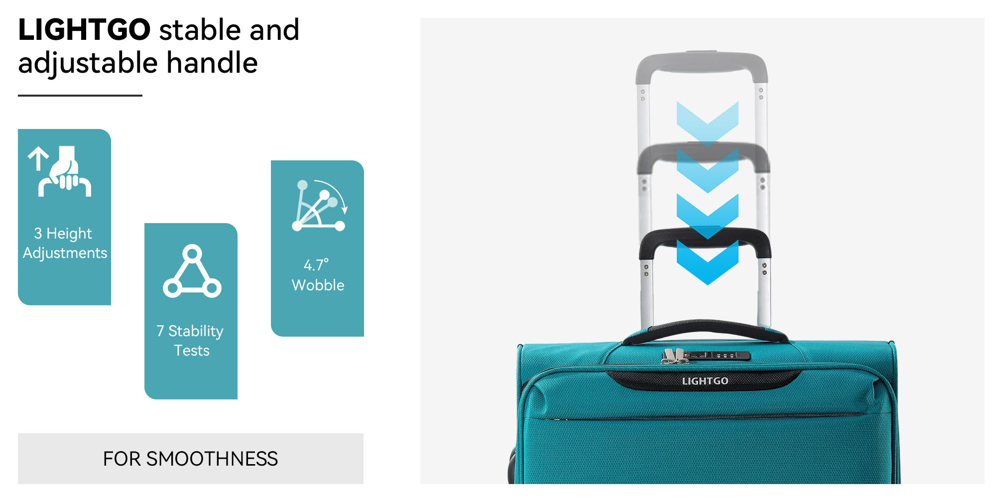 6947 middle size Suitcase check in Suitcase soft spinner luggage 24inch with TSA lock waterproof zipper travel case Turquoise color ultra-light case with half expandable