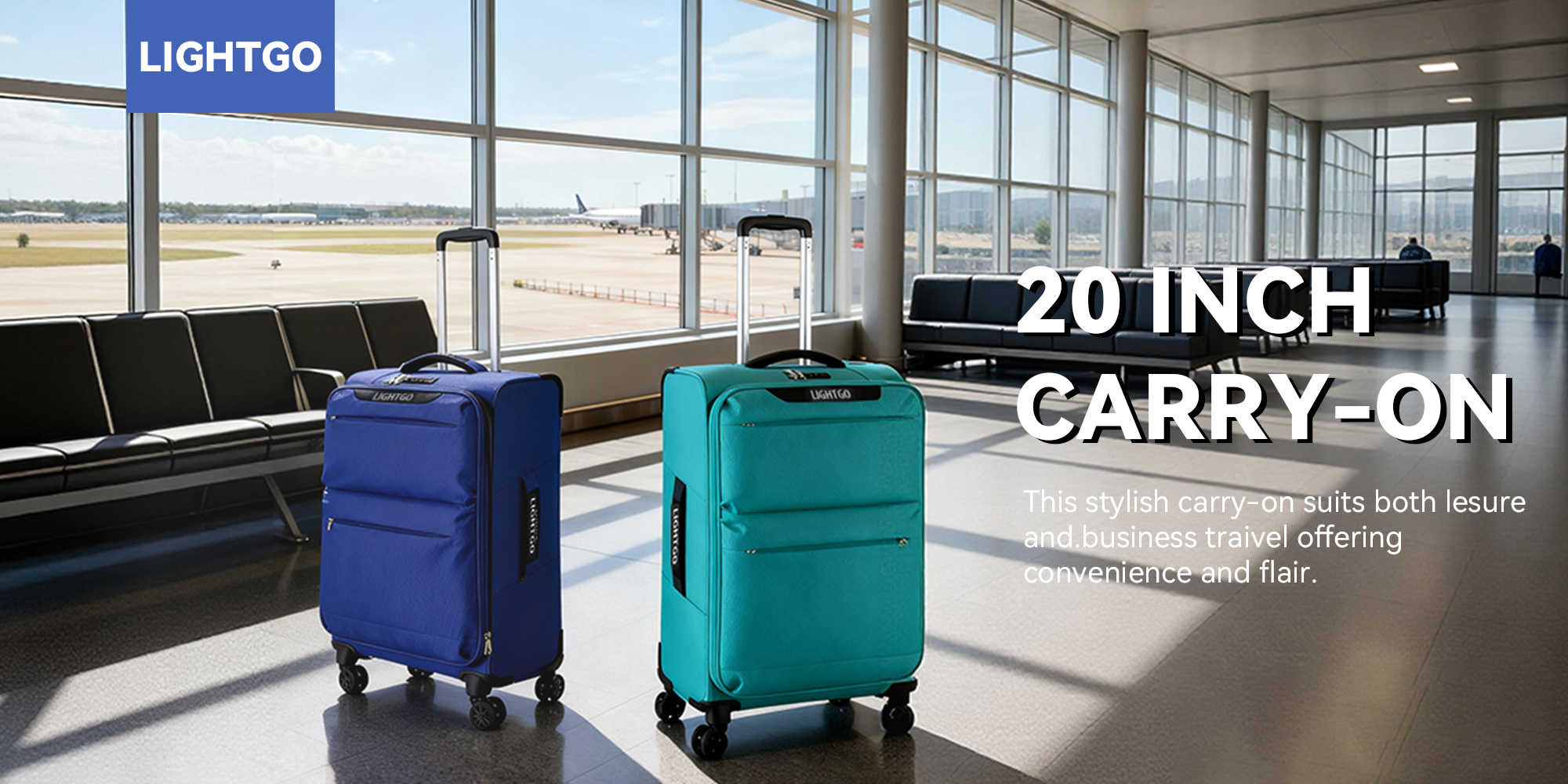 6947 middle size Suitcase check in Suitcase soft spinner luggage 24inch with TSA lock waterproof zipper travel case Navy color ultra-light case with half expandable