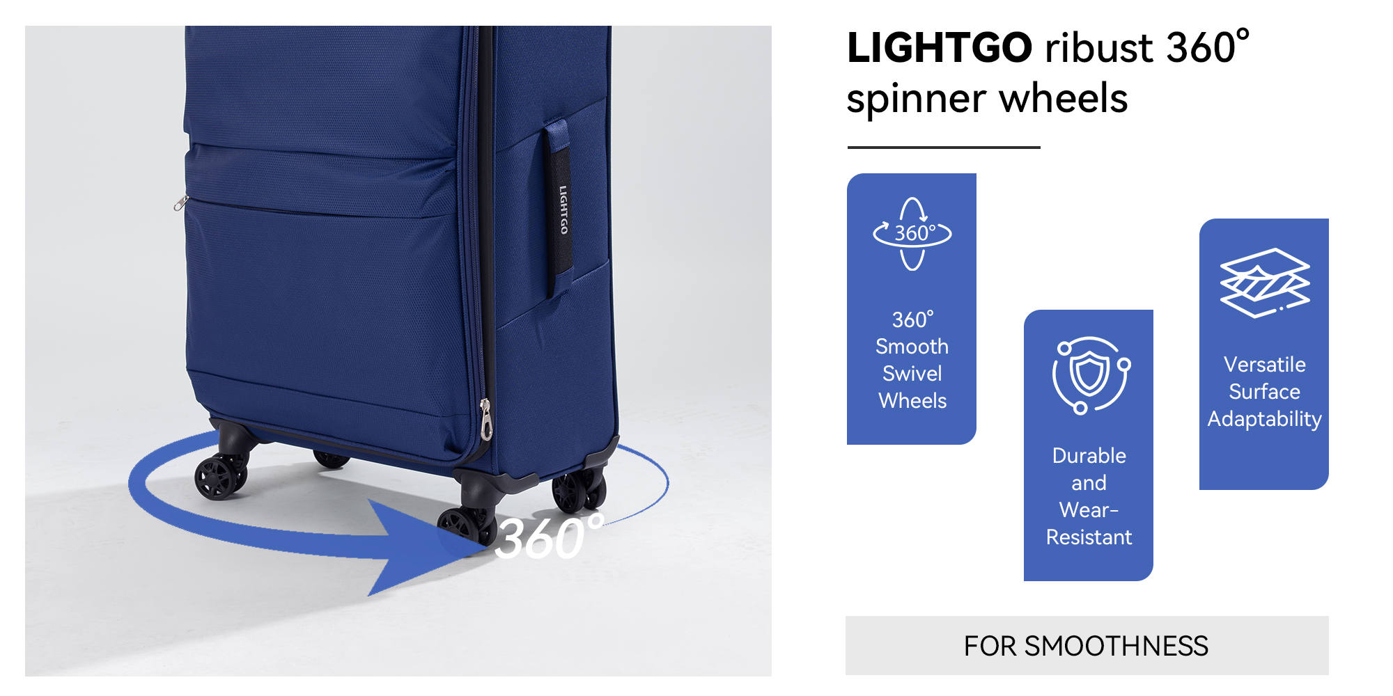 6947 middle size Suitcase check in Suitcase soft spinner luggage 24inch with TSA lock waterproof zipper travel case Navy color ultra-light case with half expandable