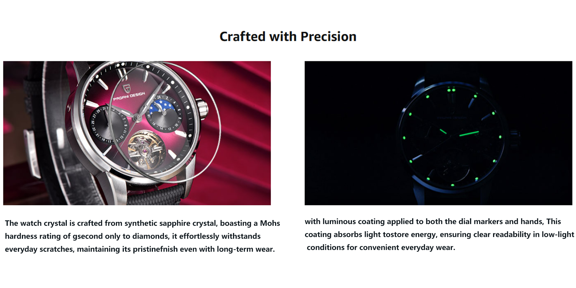 New Men's Business Mechanical Watch, 41mm Waterproof Stainless Steel Case, Imported Automatic Movement, Dynamic Gyro Dial, Luminous Hands, High-End Quality PD YS021