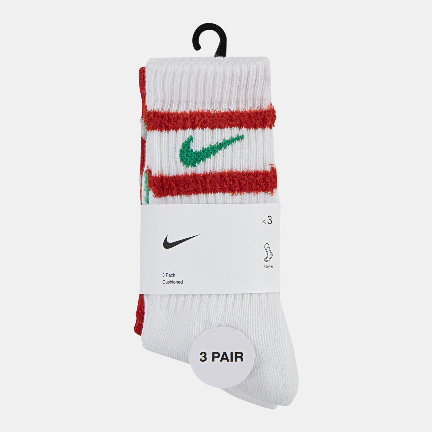 Kids' Feather Stripe Crew Socks (3 Pairs)