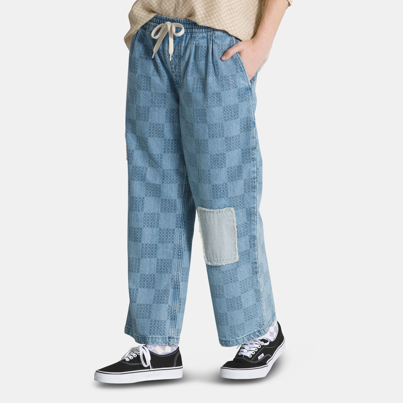 Women's Mended Check Denim Range Crop Pants