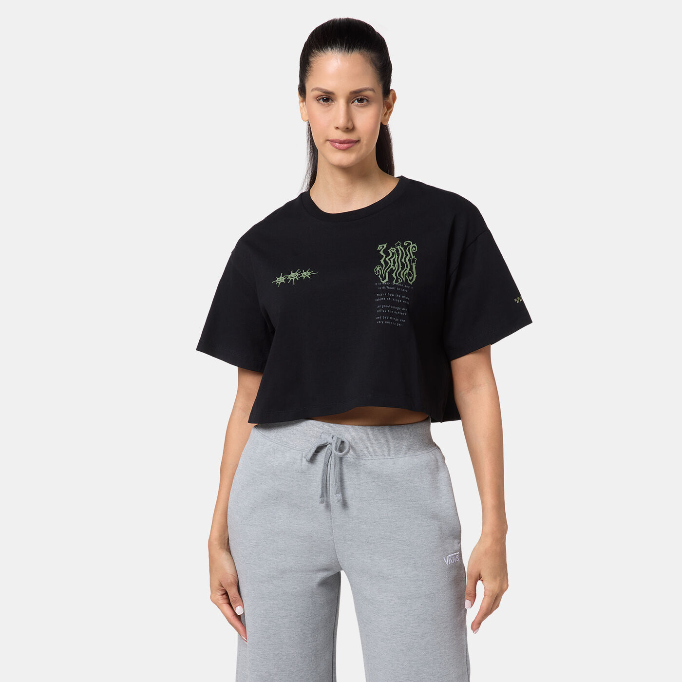 Women's Skate Difficult To Love Crop Top