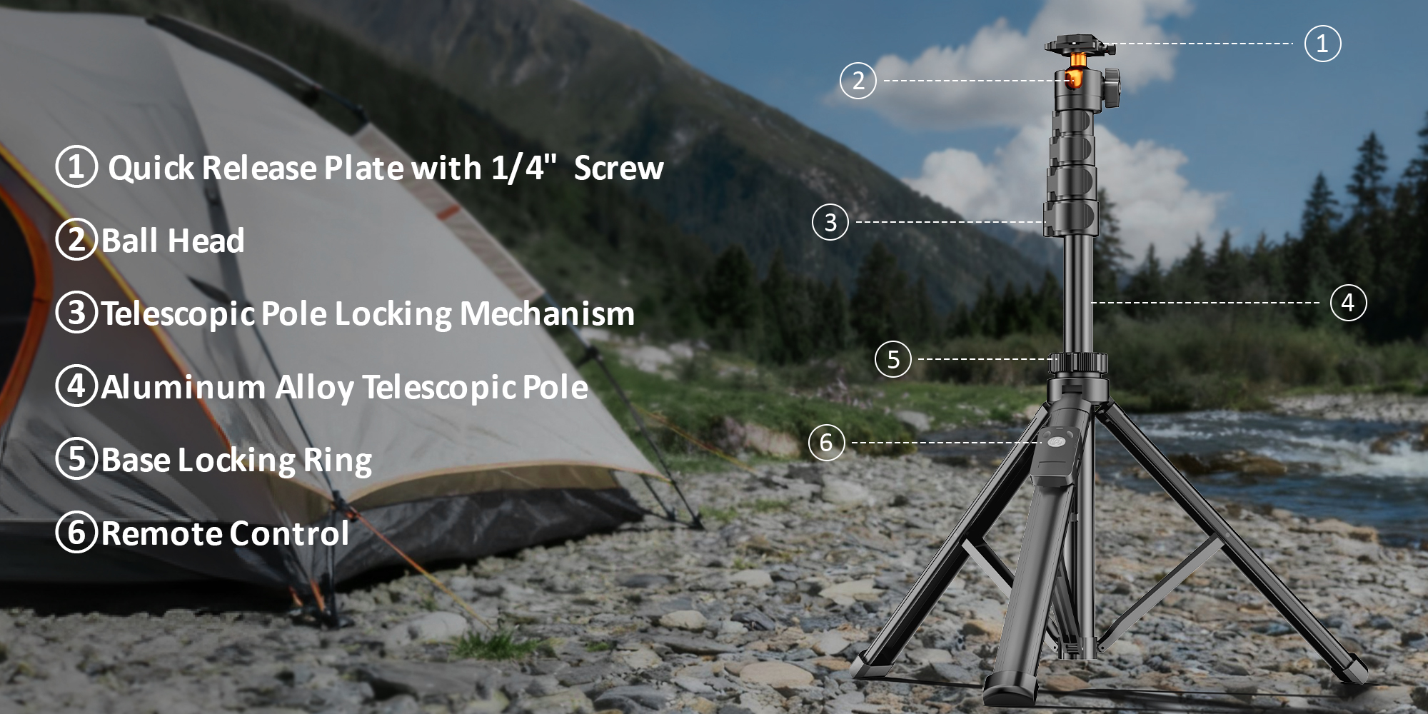 173cm Upgraded Magnetic Phone Camera Tripod Stand with Remote & Phone Holder, Tripod for Travel/Video Recording,Tall Smartphone Tripod Compatible with iPhone/Android/Projector/Photography Light/Camera