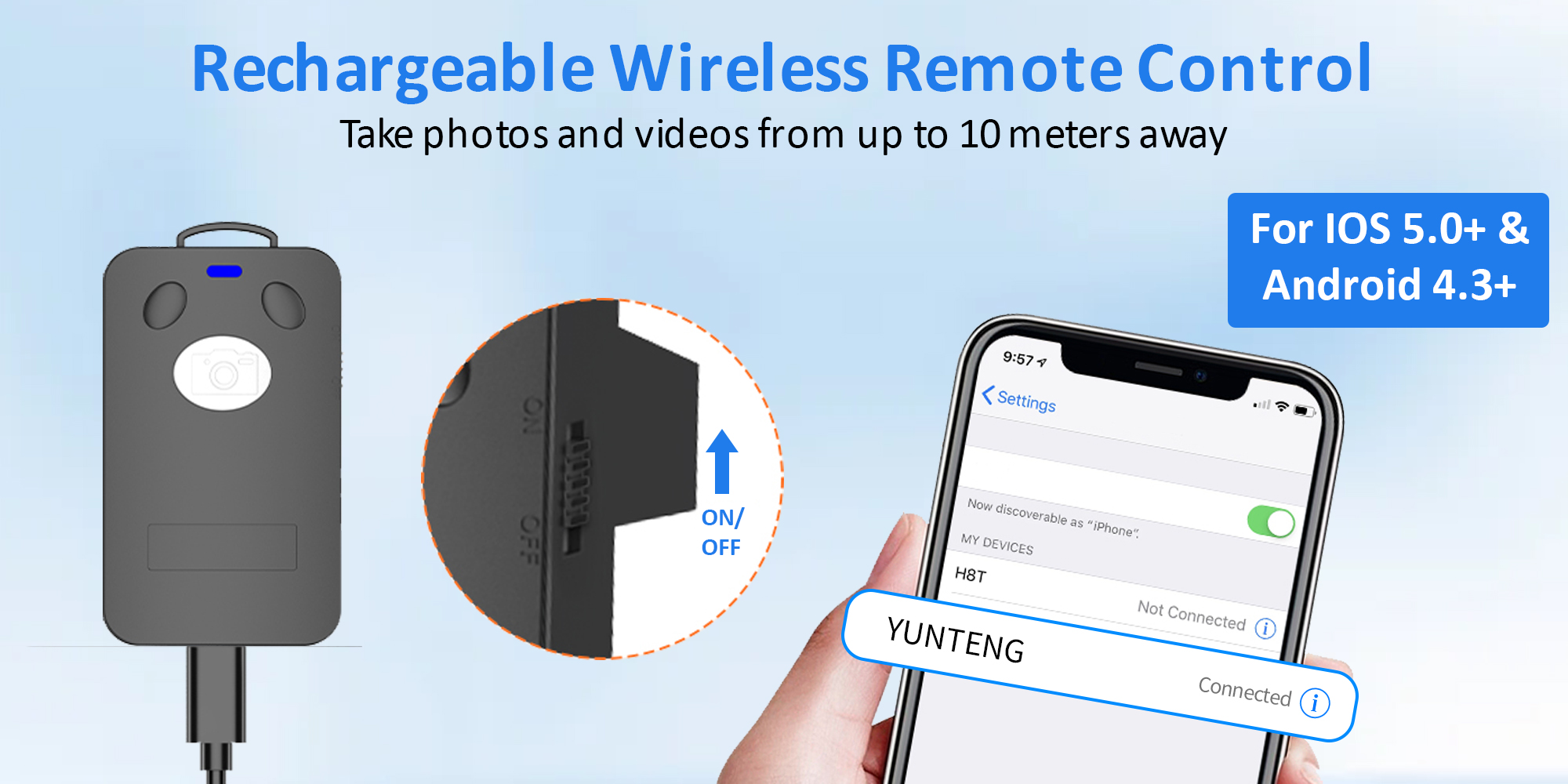 173cm Upgraded Magnetic Phone Camera Tripod Stand with Remote & Phone Holder, Tripod for Travel/Video Recording,Tall Smartphone Tripod Compatible with iPhone/Android/Projector/Photography Light/Camera