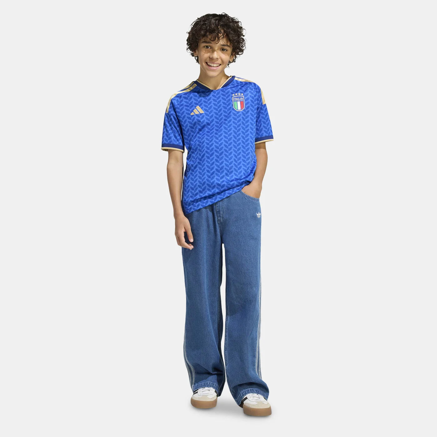 Kids' Italy 26 Home Football Jersey