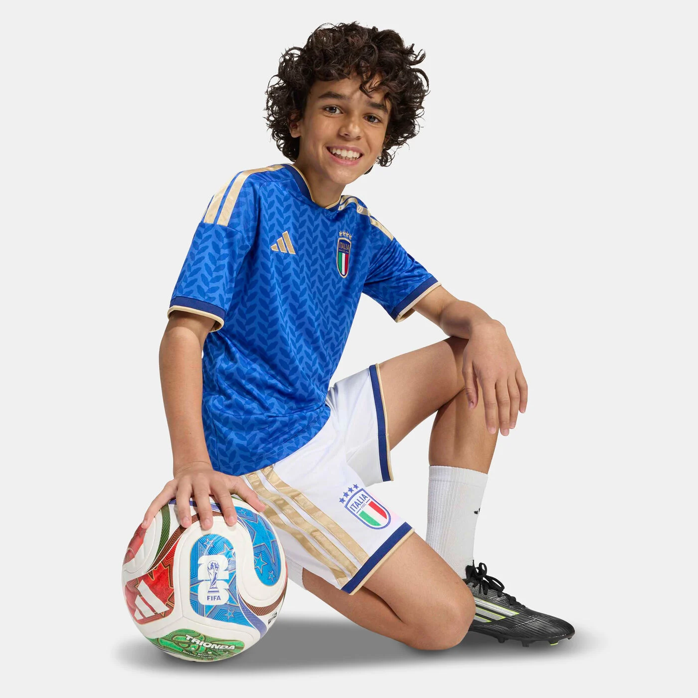 Kids' Italy 26 Home Football Shorts