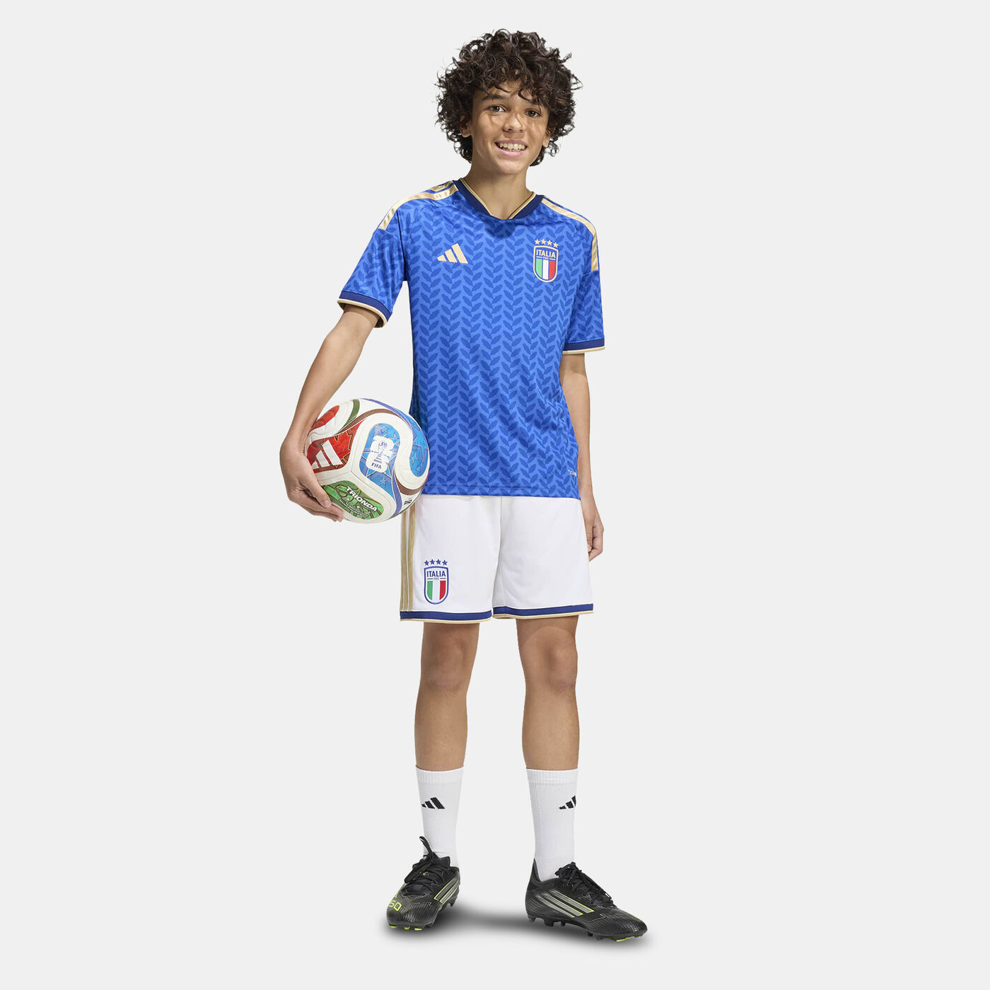 Kids' Italy 26 Home Football Shorts