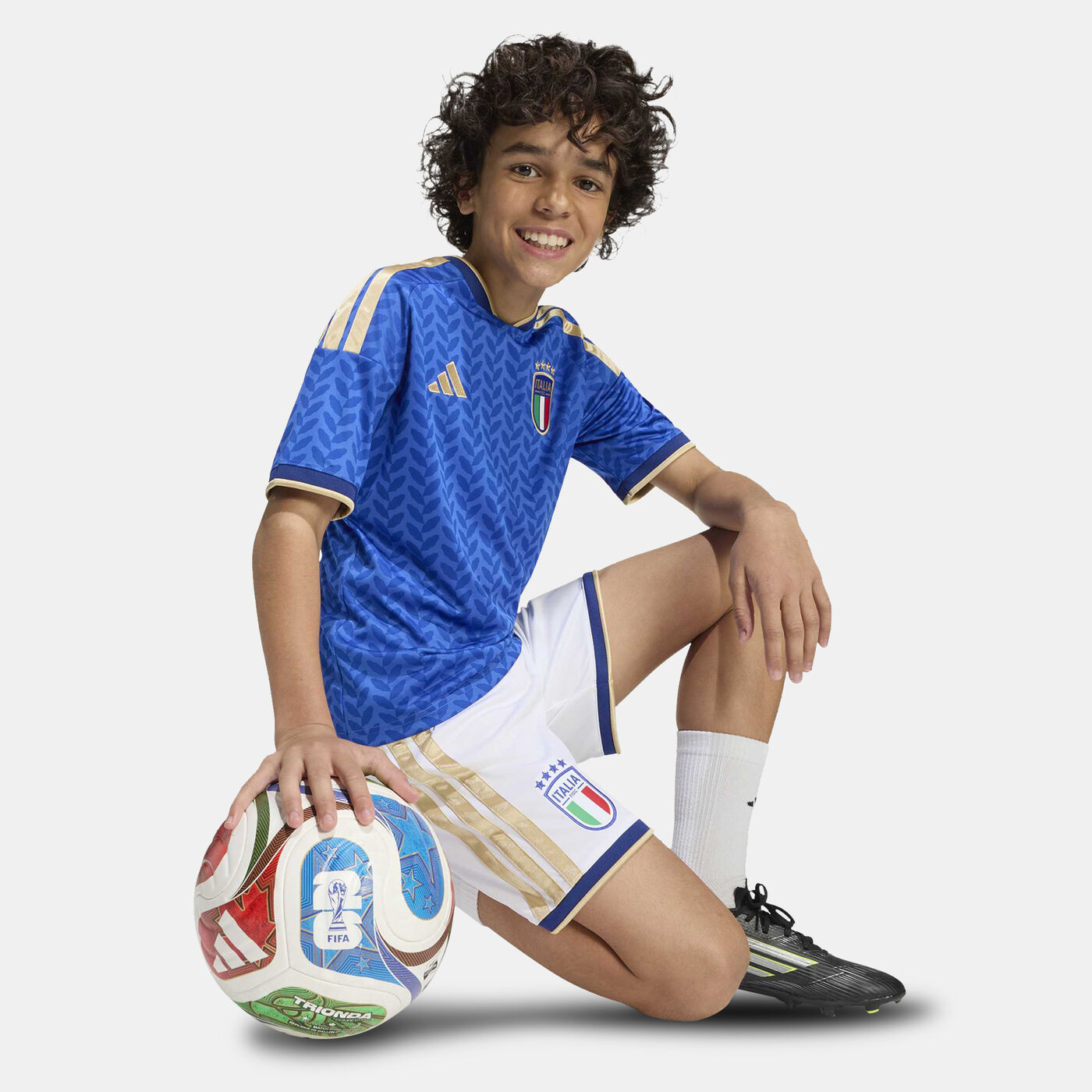 Kids' Italy 26 Home Football Shorts