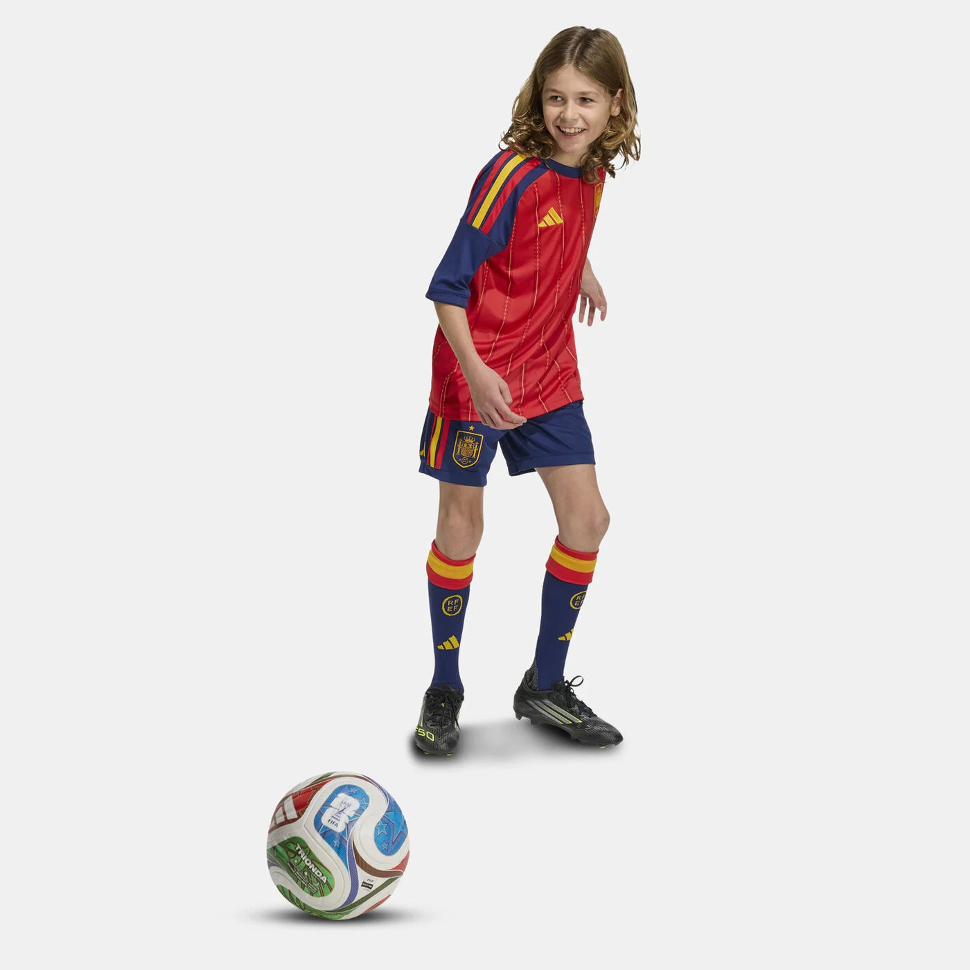 Kids' Spain 26 Home Football Shorts