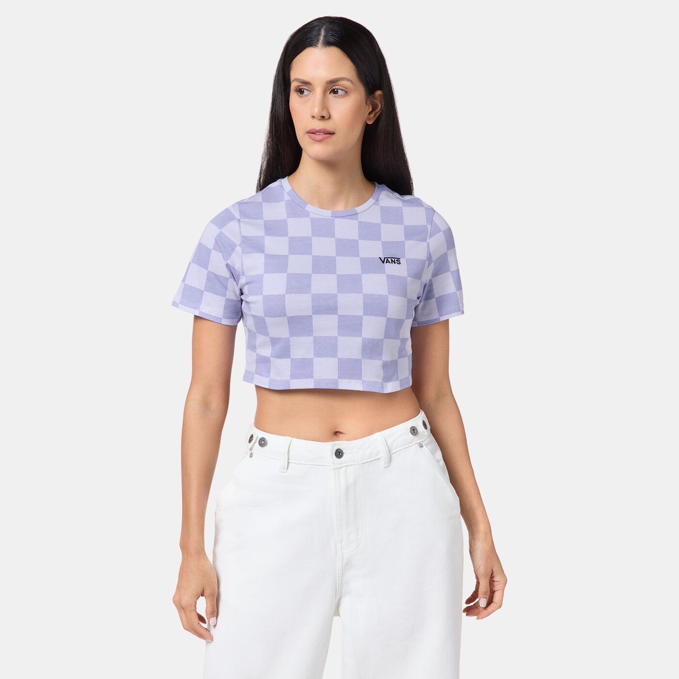 Women's Checker Crop Top