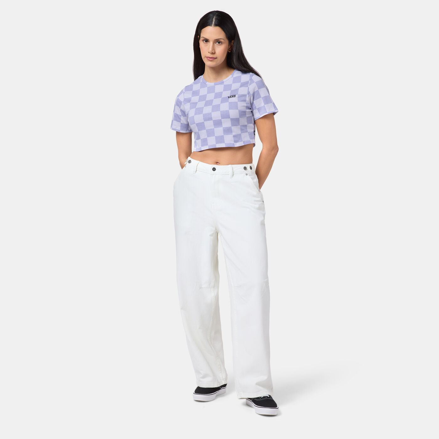 Women's Checker Crop Top