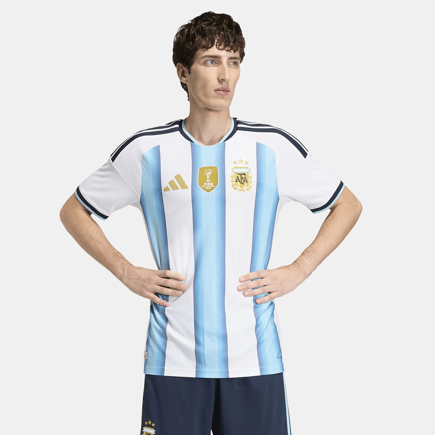 Men's Argentina 26 Home Authentic Football Jersey