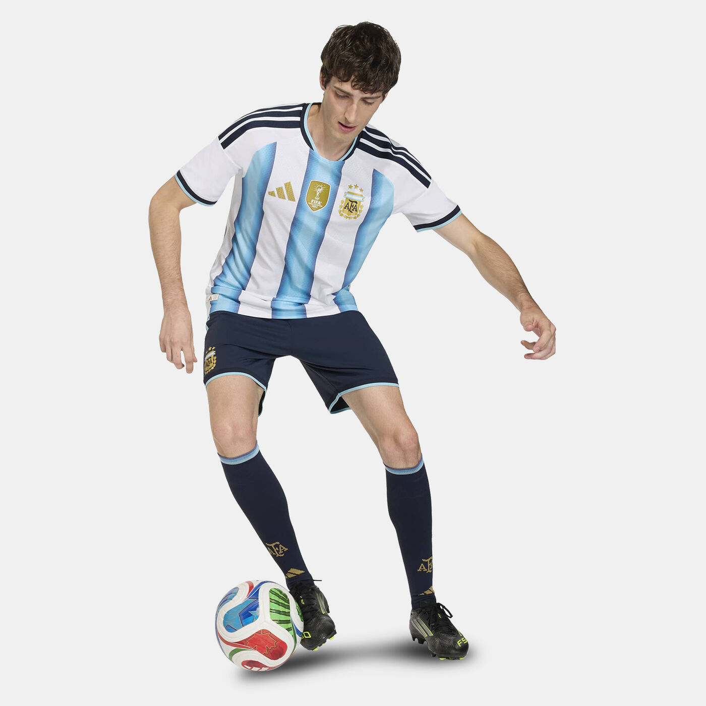 Men's Argentina 26 Home Authentic Football Jersey