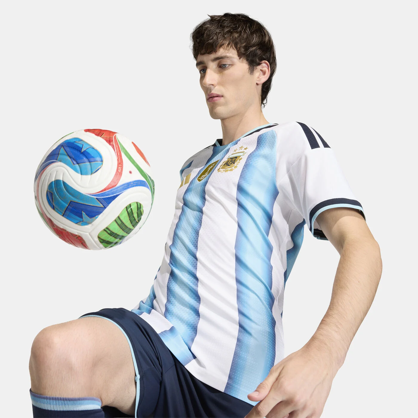 Men's Argentina 26 Home Authentic Football Jersey