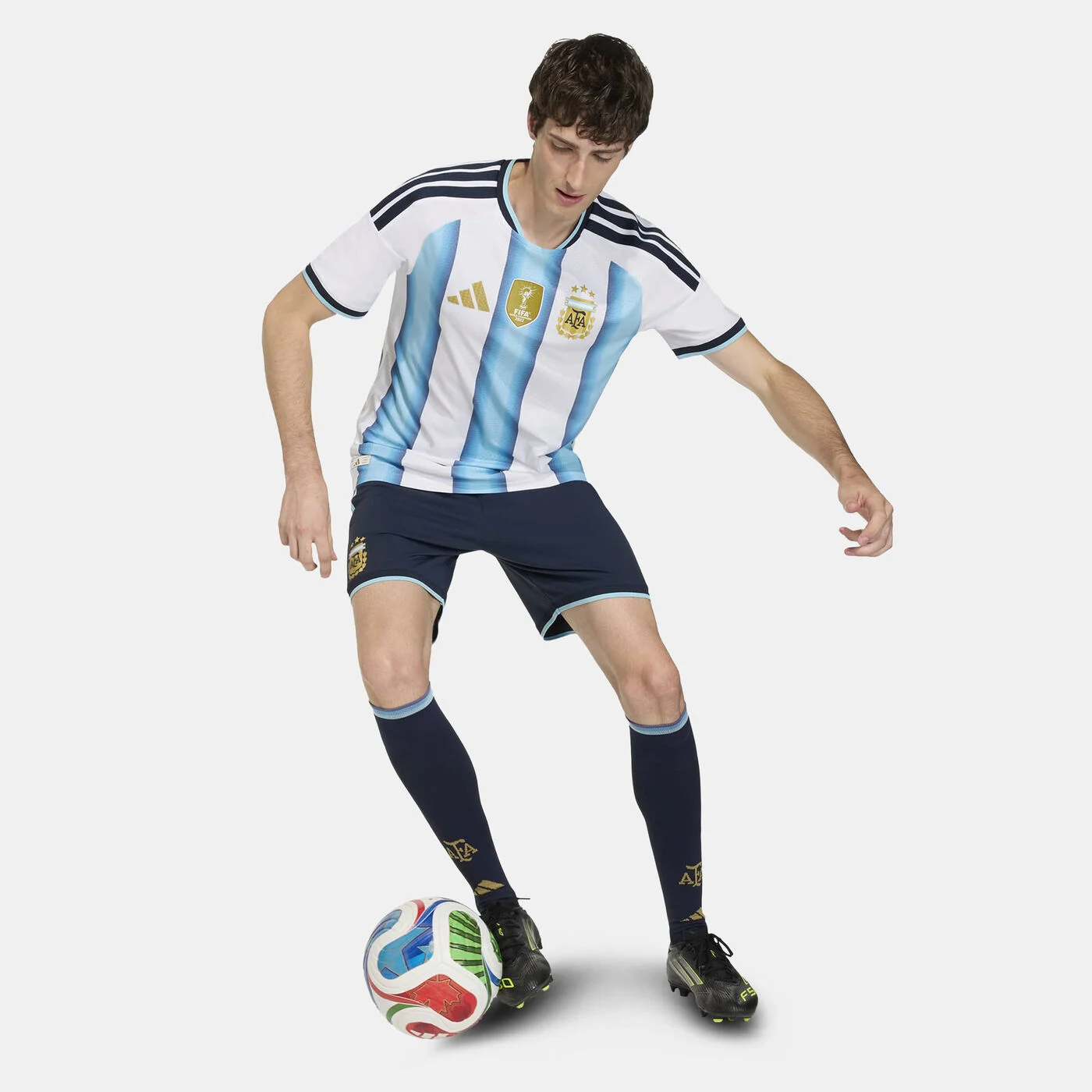 Men's Argentina 26 Home Authentic Football Jersey