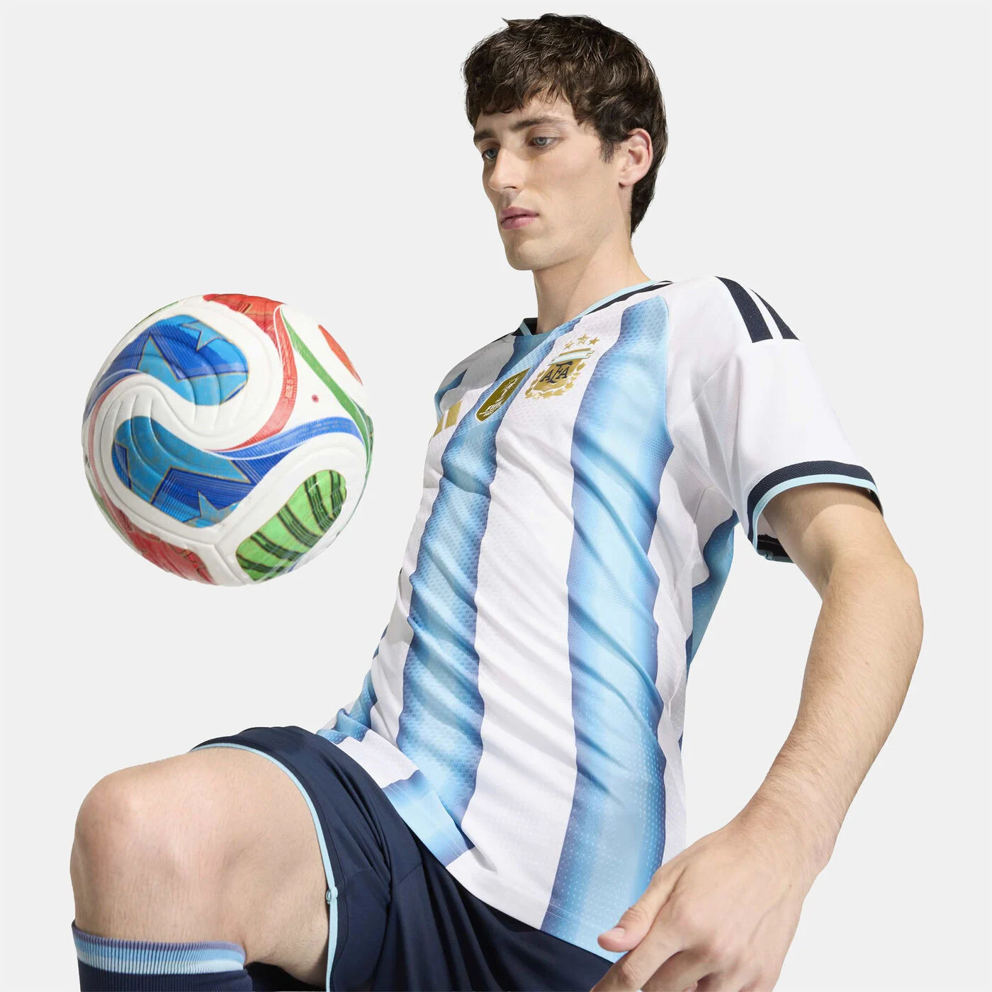 Men's Argentina 26 Home Authentic Football Jersey