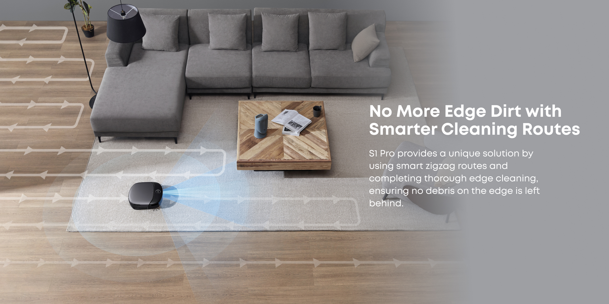 Omni S1 Pro, Robot Vacuum Cleaner with Mop, Always Clean Mop, 8000 Pa, Obstacle Avoidance, Corner-to-Edge Deep Cleaning and Lift Mop, Auto Mop Washing & Drying, Detergent Dispenser 220 W T2080 Black