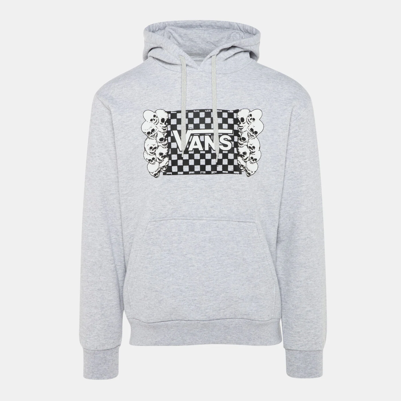 Men's Checked Skull Fleece Hoodie