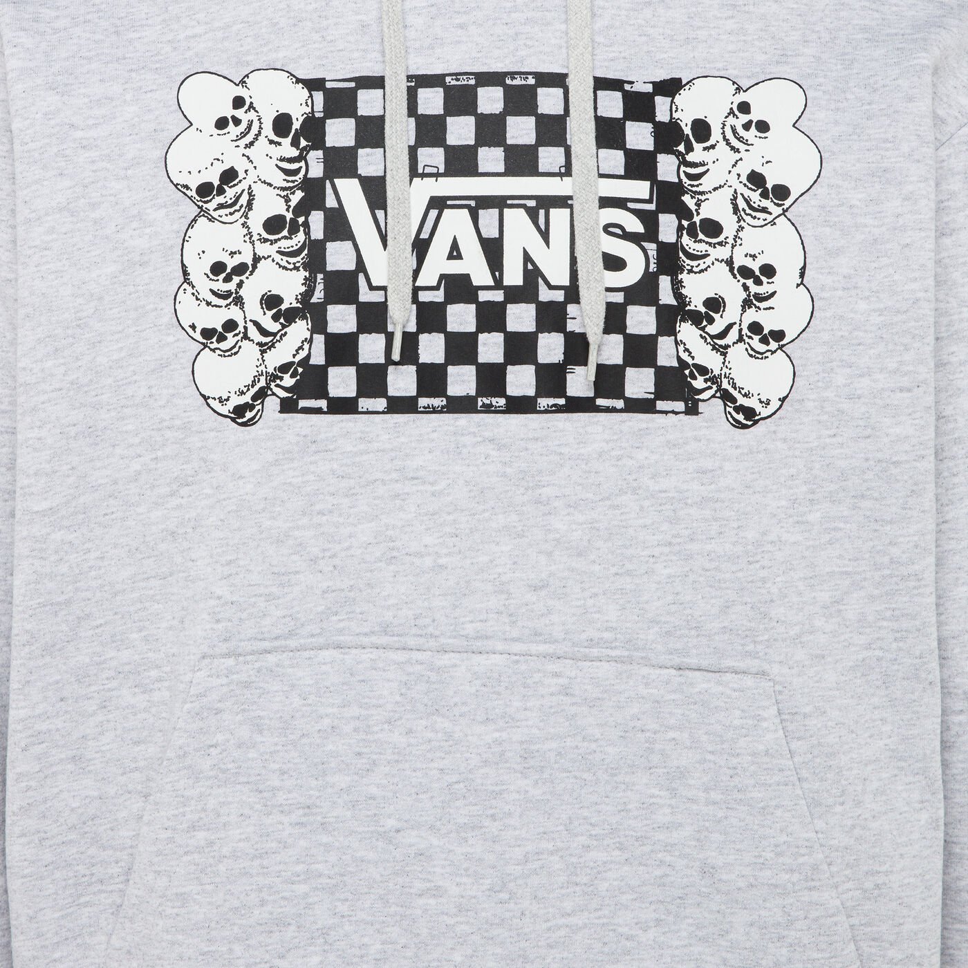 Men's Checked Skull Fleece Hoodie