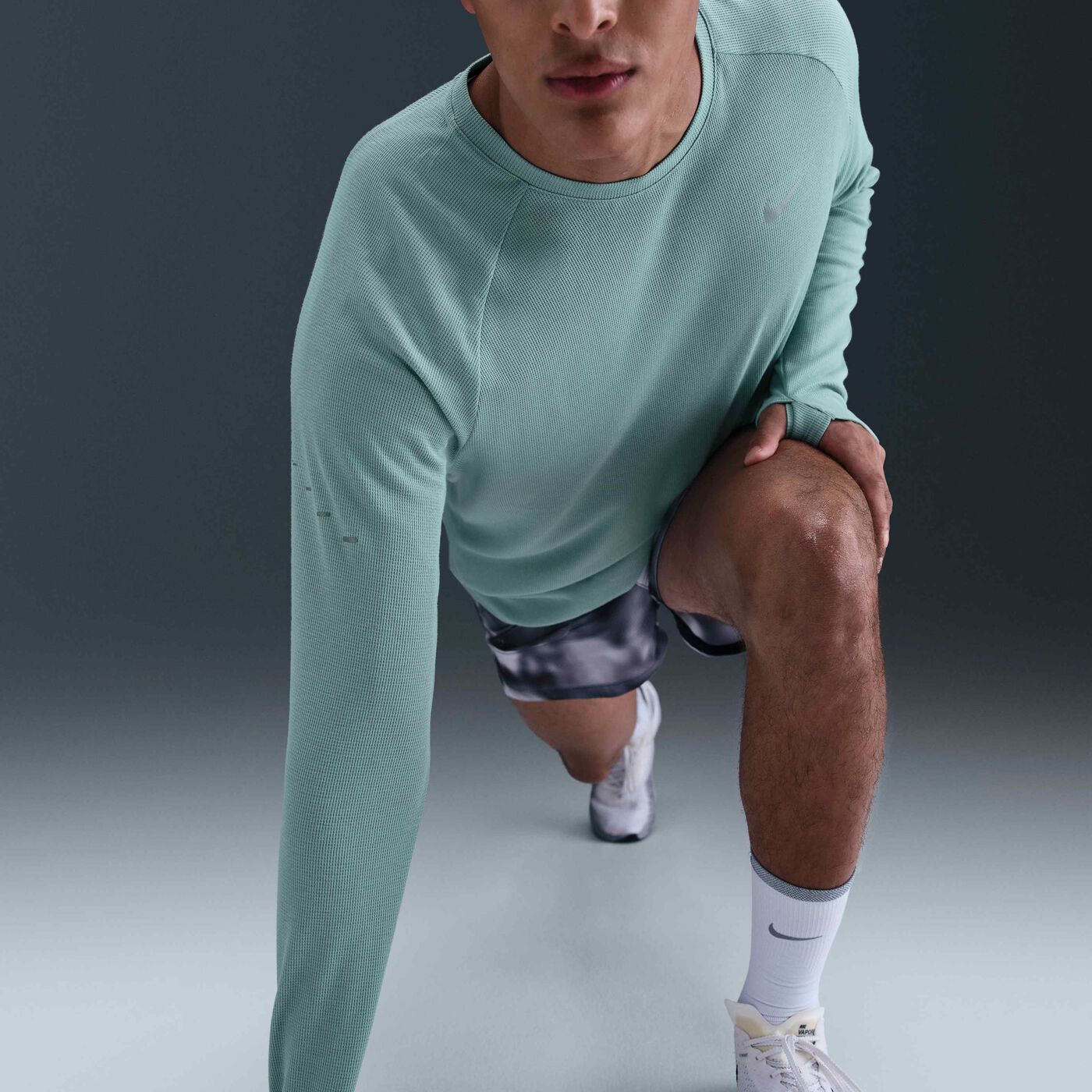 Men's Stride Waffle Crew Running Top