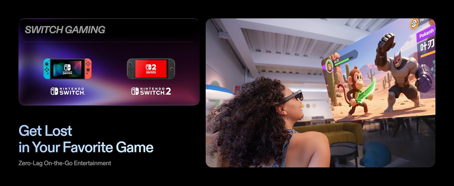 XREAL One Pro AR Glasses with X1 Chip, 3 Degrees of Freedom, 171°, 57° Viewing Angle, 120Hz, BOSE Sound, Sony OLED Display, 3 Modes Adjustment, Compatible with PS5, Nintendo Switch 2, iPhone 16/15, Steam Deck, PC, Android and iOS - Size M