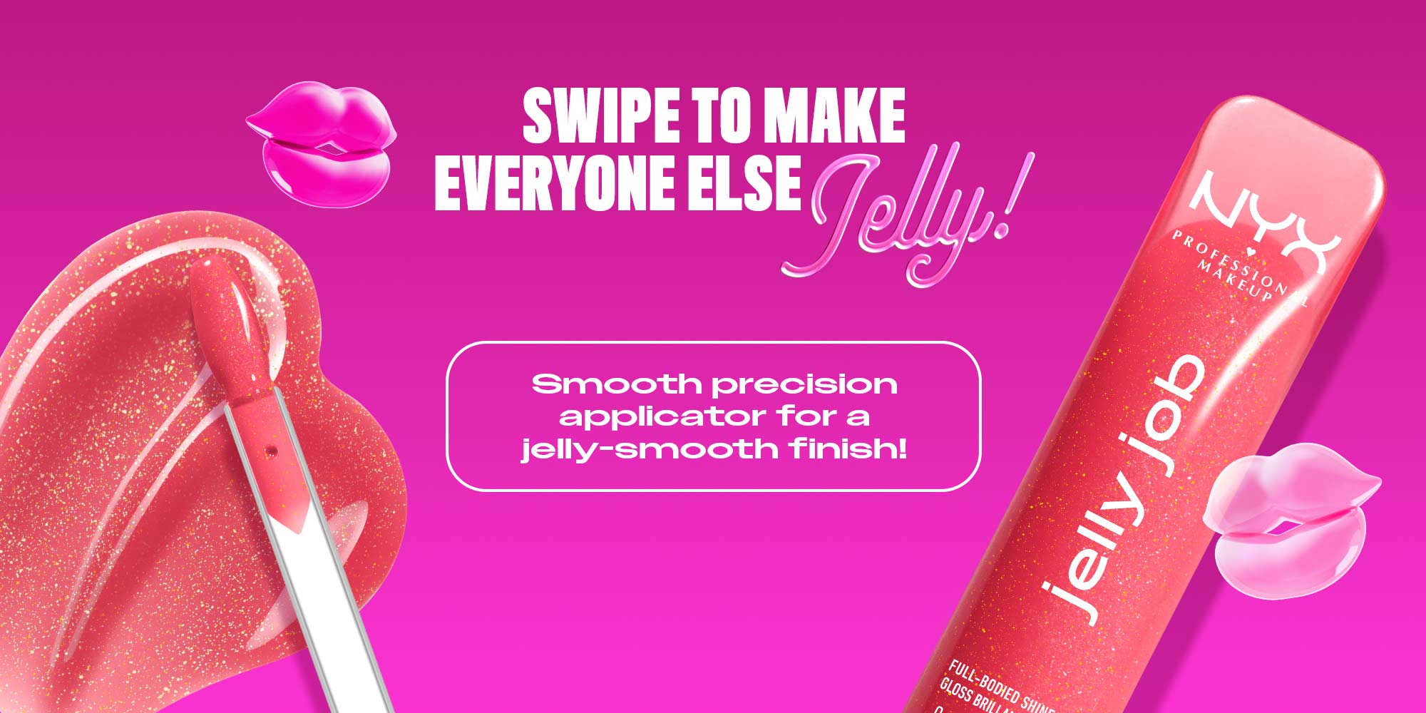 Jelly Job, Full-Bodied Shine Gloss, Lip-Smoothing Shine, Hyper-Glossy Finish, Jelly Icing