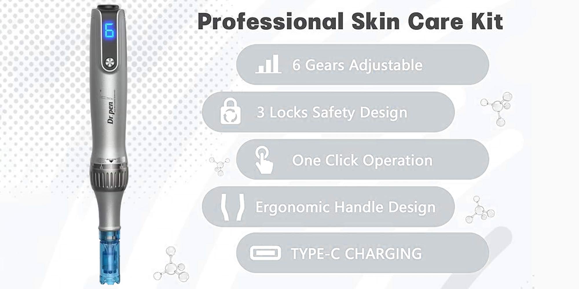 Dr.pen M8S Wireless Microneedling Beauty Device - 12-Needle Cartridge Set for Skin Care