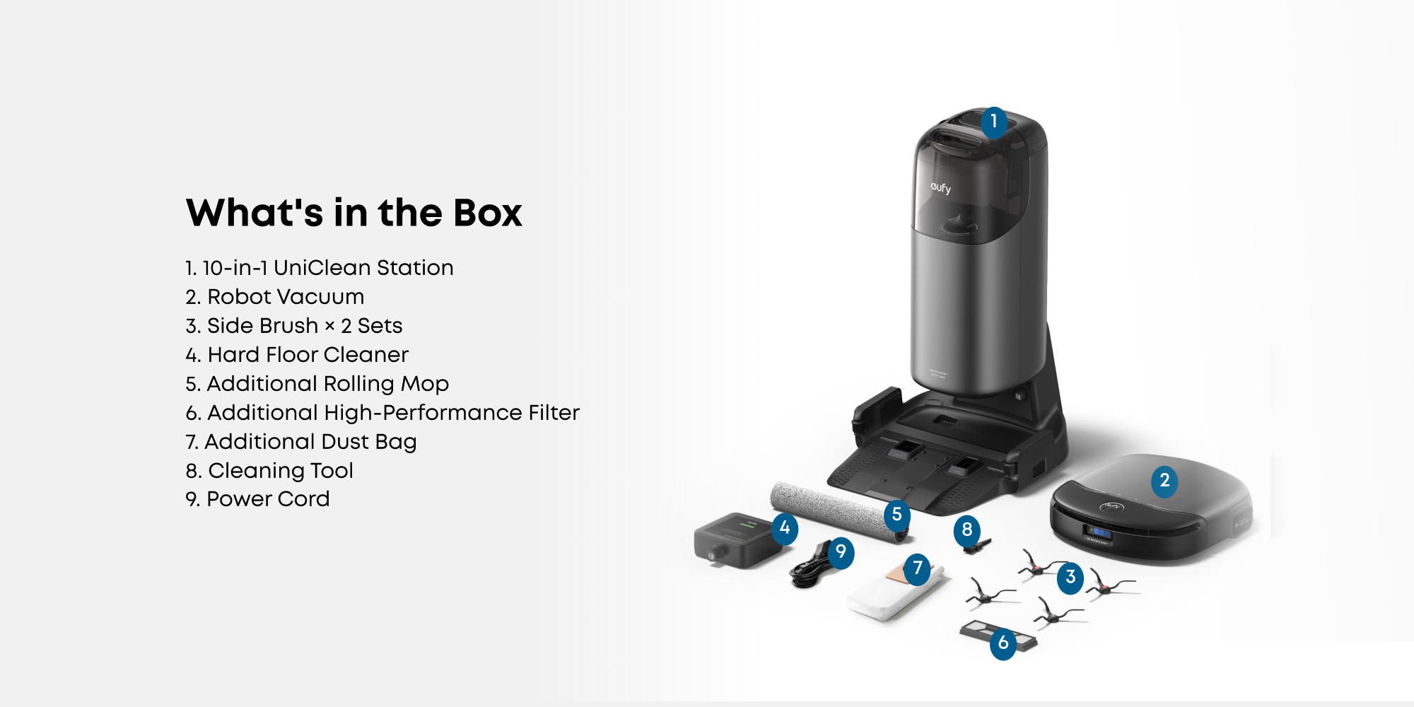 Omni S1 Pro, Robot Vacuum Cleaner with Mop, Always Clean Mop, 8000 Pa, Obstacle Avoidance, Corner-to-Edge Deep Cleaning and Lift Mop, Auto Mop Washing & Drying, Detergent Dispenser 220 W T2080 Black