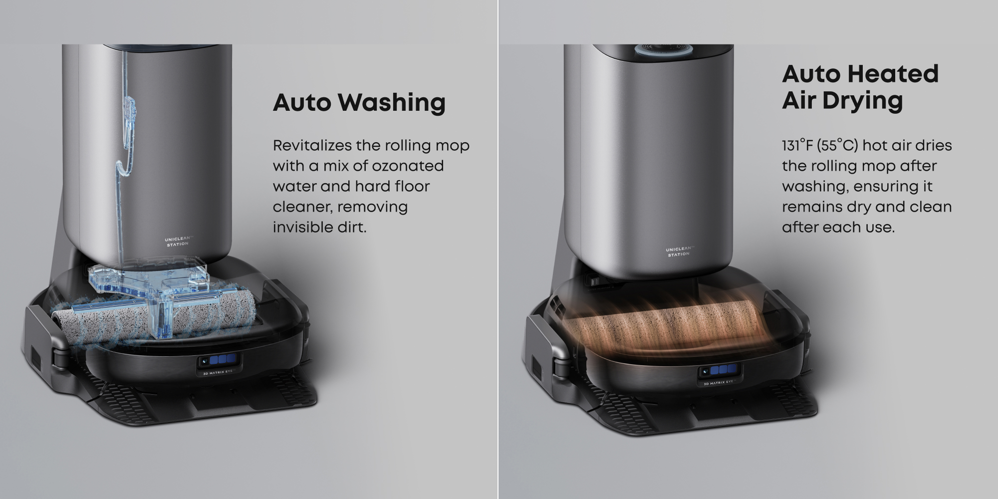 Omni S1 Pro, Robot Vacuum Cleaner with Mop, Always Clean Mop, 8000 Pa, Obstacle Avoidance, Corner-to-Edge Deep Cleaning and Lift Mop, Auto Mop Washing & Drying, Detergent Dispenser 220 W T2080 Black