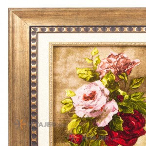 تابلو فرش دستباف طرح دسته گل رز کد 901226