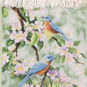 تابلو فرش دستباف پرنده شکوفه کد 901356