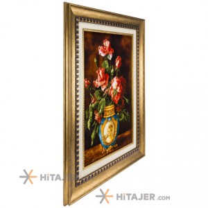 تابلو فرش طرح گل ورسای تبریز کد 901313