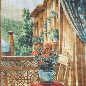 تابلو فرش طرح منظره ماسوله کد 901258