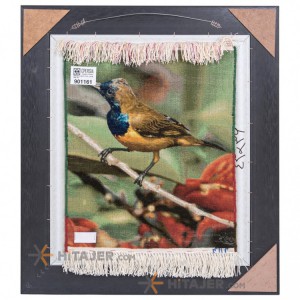 تابلو فرش دستباف طرح پرنده مینا کد 901161