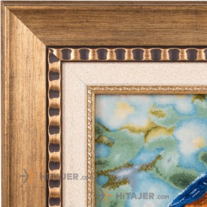 تابلو فرش دستباف طرح دو قناری و شکوفه کد