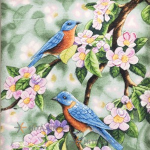 تابلو فرش دستباف پرنده شکوفه کد 901356